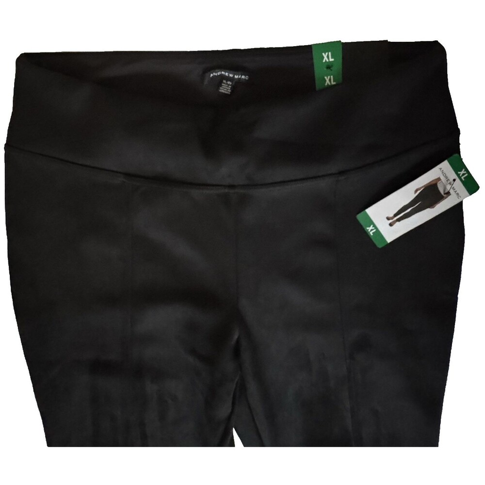 Andrew Marc Womens XL / XLarge Black Faux Suede Pull On Legging Pants